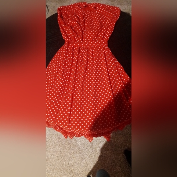 Simple Dresses & Skirts - Red Polka Dot Dress